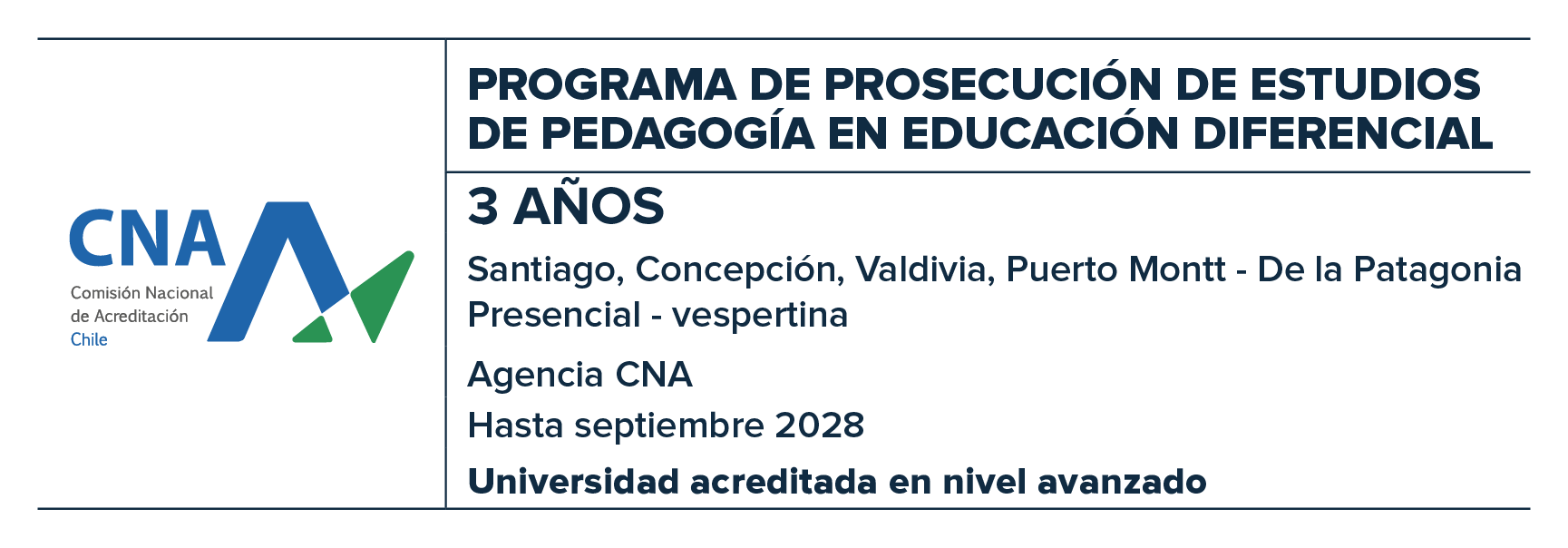 ACREDITACIONPROSECUCION ESTUD. PED EDUC DIFERENCIAL